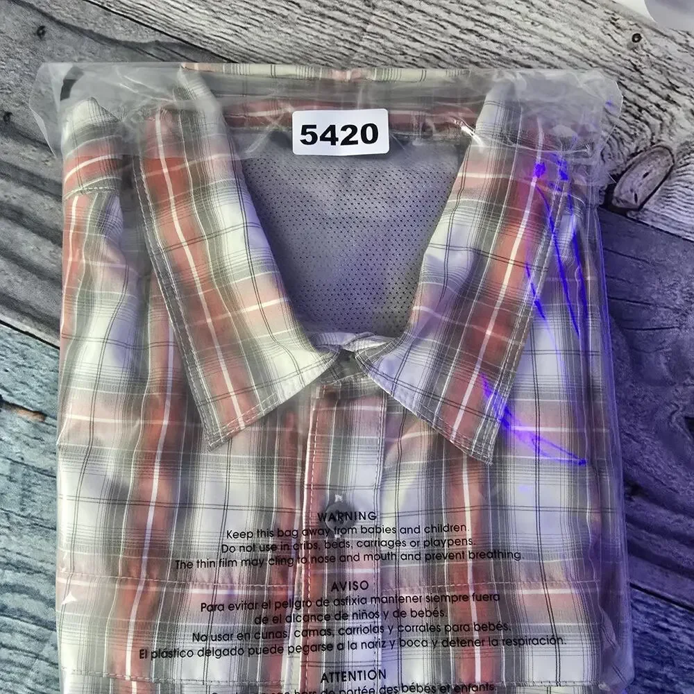 Wrangler Button Up Shirt Mens XLT Plaid Western Mesh Cowboy Shirt with Pockets